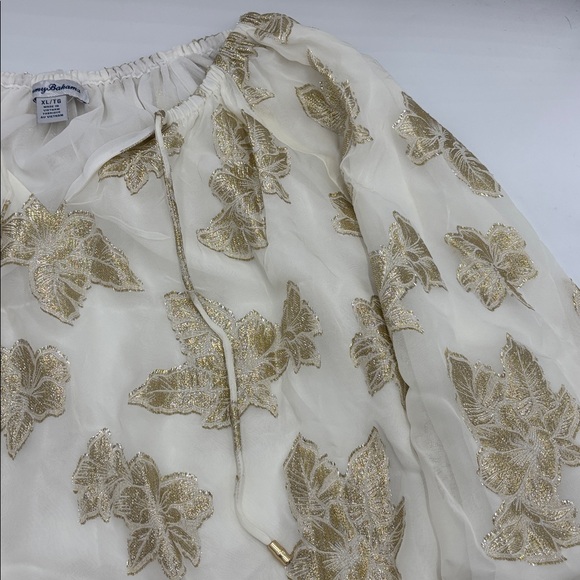 Tommy Bahama Shimmering Shores Peasant Top - Picture 2 of 7